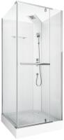 Душевая кабина Cerutti SPA Mimi 90х90х215 профиль хром, стекло прозрачное, квадратная, поддон низкий