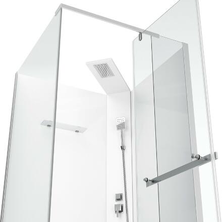 Душевая кабина Cerutti SPA Mimi 90х90х215 профиль хром, стекло прозрачное, квадратная, поддон низкий