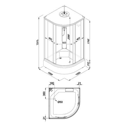 Душевая кабина Triton Мозаика В 100x100