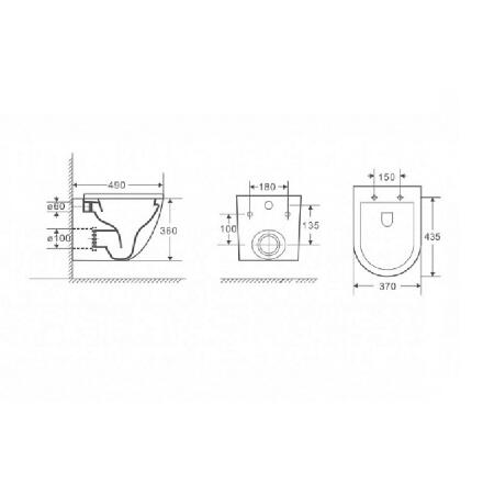 Унитаз Azario Grado AZ-0046N-MB микролифт черный, овальный, 37x49 см + ершик напольный в подарок