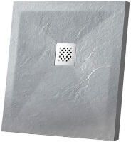 Душевой поддон из искусственного камня Vincea 90x90 VST-4SR9090G+Vsph-D132 Серый