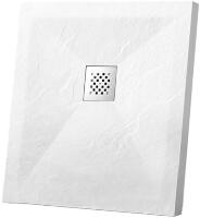 Душевой поддон из искусственного камня Vincea 100x100 VST-4SR1010W+Vsph-D132 Белый матовый
