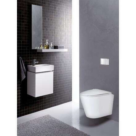 Унитаз Azario Teramo AZ-0053 микролифт белый, овальный, 35.5x51.5 см + ершик напольный в подарок