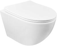 Унитаз Azario Grado AZ-0046 микролифт белый, овальный, 37x49 см
