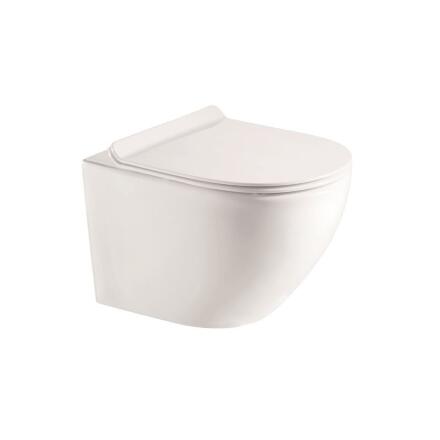 Унитаз Azario Grado AZ-0046 микролифт белый, овальный, 37x49 см