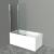 Шторка на ванну BelBagno UNO-V-2-110/150-C-Cr