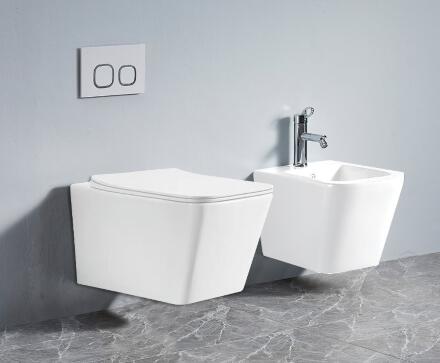 Унитаз Azario Boca AZ-2002 микролифт белый, прямоугольный, 36x52 см + ершик напольный в подарок