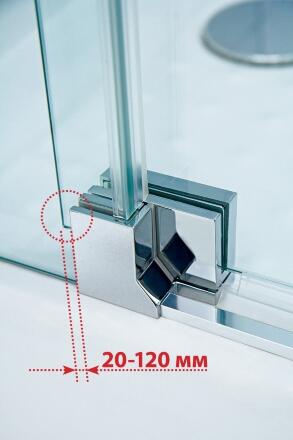 Душевой уголок Cezares SLIDER-AH-2-70/80-80/90-C-Cr