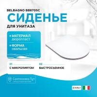 Крышка-сиденье BelBagno BB870SC с микролифтом, овальная, в современном стиле