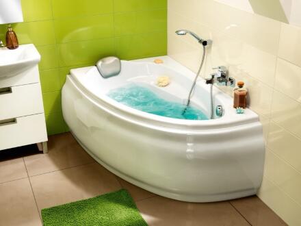Акриловая асимметричная ванна Cersanit Joanna 160x95 L белый объем 220 л., в современном стиле