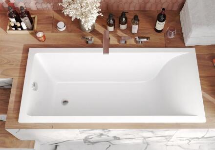 Ванна из искусственного камня Marmo Bagno Алесса 180x80 прямоугольная, объем 280 л.