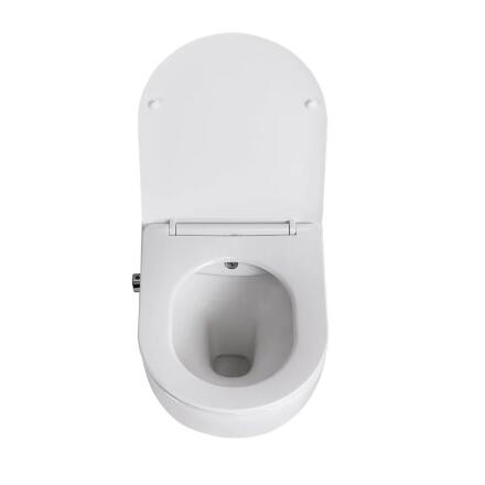 Унитаз подвесной безободковый с сиденьем и функцией биде UNO BB3105CHR-BS/SC