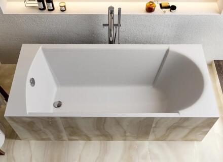 Ванна из искусственного камня Marmo Bagno Глория 180x80 прямоугольная, пристенная