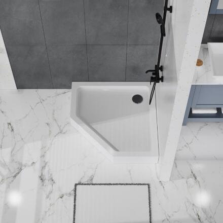 Акриловый поддон 90х90 BelBagno TRAY-BB-P-90-15-W с сифоном