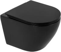 Унитаз BelBagno Colorato BB062CHR-MB/BB062SC-MB подвесной Черный матовый с сиденьем Микролифт