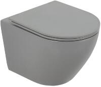Унитаз BelBagno Colorato BB062CHR-GR/BB062SC-GR подвесной Серый матовый с сиденьем Микролифт