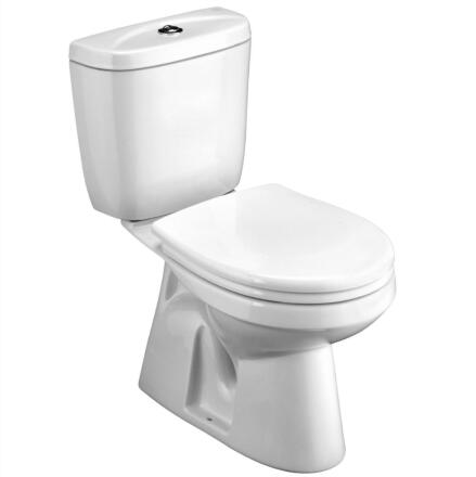 Унитаз-компакт Santek Анимо 1WH302136 белый, овальный, 38x62.5 см + ершик напольный в подарок