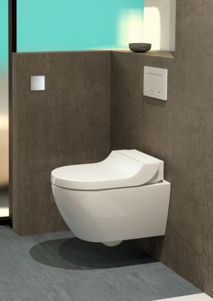 Унитаз подвесной Geberit AquaClean tuma classic белый, овальный, 36x55.3 см + ершик напольный в подарок