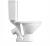 Унитаз-компакт Santek Лига 1WH302197 косой выпуск белый, овальный, 34.5x65 см + ершик напольный в подарок