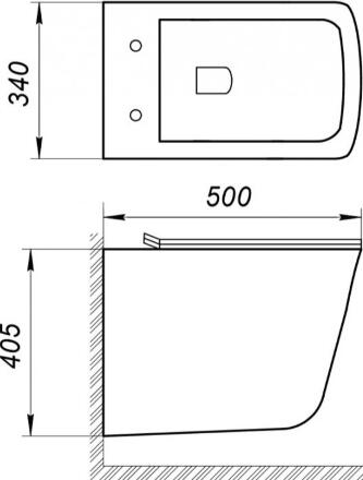 Унитаз безободковый подвесной BelBagno MARMI BB052CHR