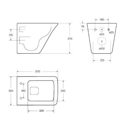 Унитаз безободковый подвесной BelBagno MARMI BB052CHR