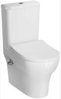 Унитаз-компакт VitrA Zentrum 9012B003-7226 с биде и микролифтом, белый, овальный, 38x61 см + ершик напольный в подарок