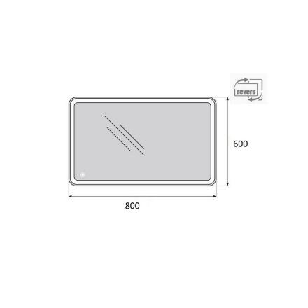 Зеркало BelBagno SPC-MAR-600-800-LED-TCH