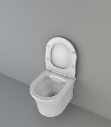 Подвесной унитаз CeruttiSpa Adige Aria CT7837 белый, 36x49 см + ершик напольный в подарок