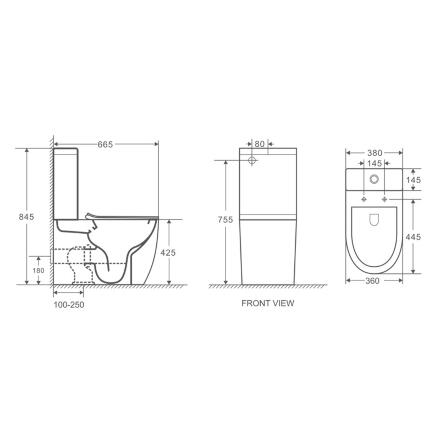 Унитаз Azario Grado AZ-2141 микролифт белый, овальный, 36x66.5 см + ершик напольный в подарок