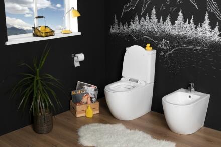 Унитаз напольный Aquanet Cetus-C1 белый, овальный, 36x68 см + ершик напольный в подарок