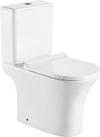 Унитаз Azario Fretta Round AZ-1217A микролифт белый, овальный, 34x65 см + ершик напольный в подарок