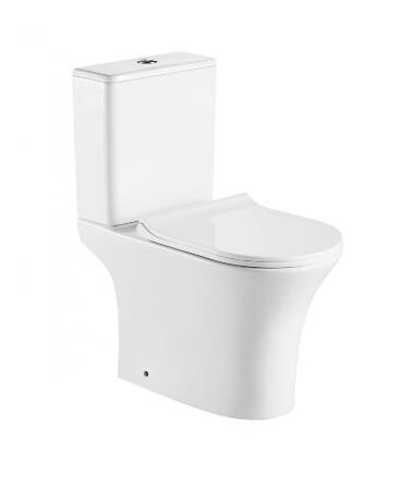 Унитаз Azario Fretta Round AZ-1217A микролифт белый, овальный, 34x65 см + ершик напольный в подарок