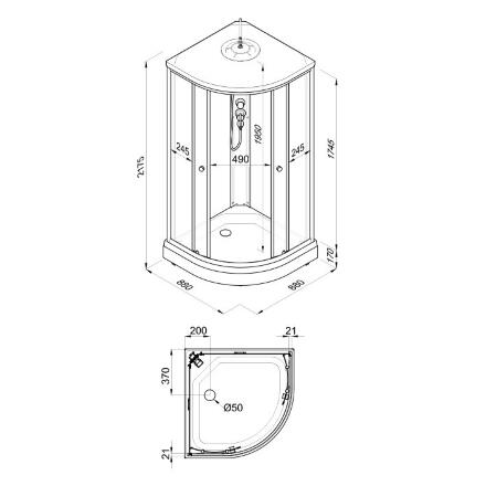 Душевая кабина Triton Нова 88x88