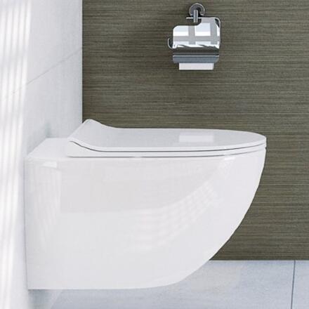 Унитаз подвесной VitrA Sento 7748В003-0075 белый, овальный, 36.5x54 см + ершик напольный в подарок