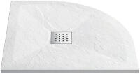 Душевой поддон из искусственного камня Vincea 90x90 VST-4SQ9090W+Vsph-D132 Белый матовый