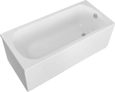 Акриловая ванна Cezares Eco ECO-155-70-41-W37 155x70 см, пристенная, белая, прямоугольная, объем 184 л.