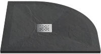 Душевой поддон из искусственного камня Vincea 90x90 VST-4SQ9090A+Vsph-D132 Антрацит