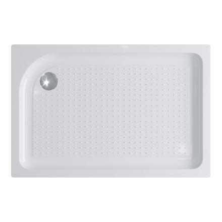 Акриловый поддон 120х80 левосторонний BelBagno TRAY-BB-AH-120/80-15-W-L с сифоном